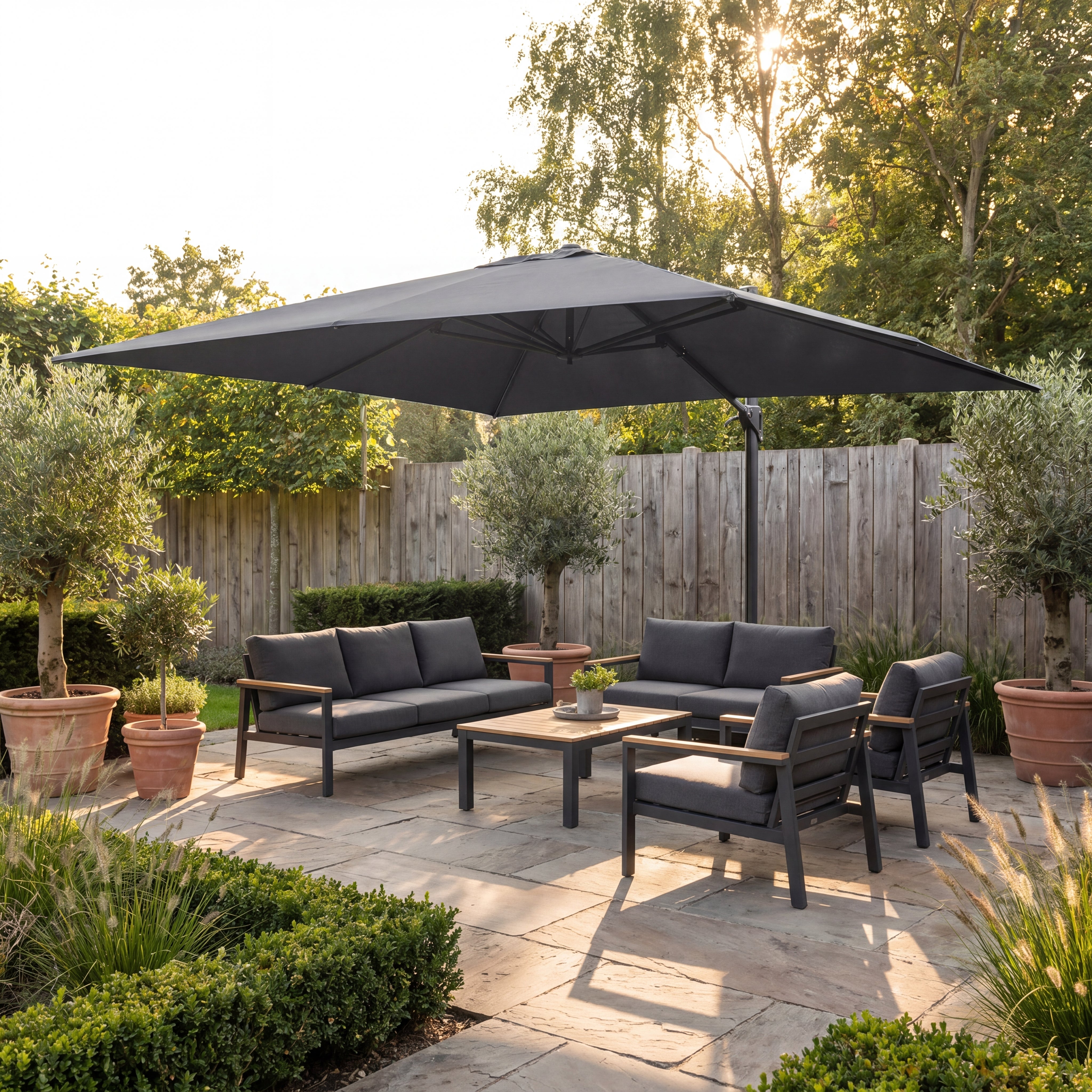 Zweefparasol 4 x 3 m Platinum Challenger T1 | Oude Wesselink