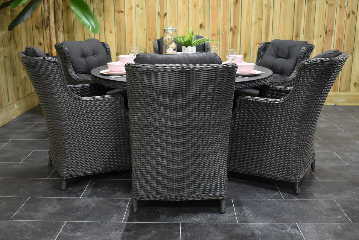 Rio-Darwin Tuinset 6 Personen - Spraystone / Rock Grey