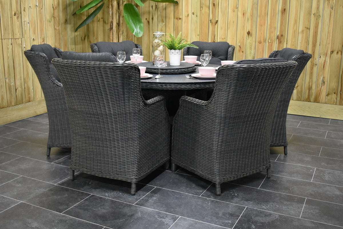 Rio-Darwin Tuinset 6 Personen - Spraystone / Rock Grey