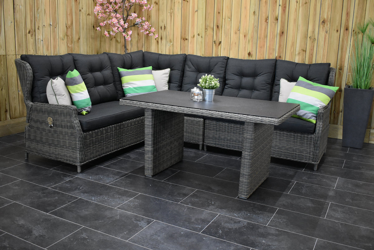 Barcelona Lounge Dining Hoekbank - Spraystone / Kobo Grey