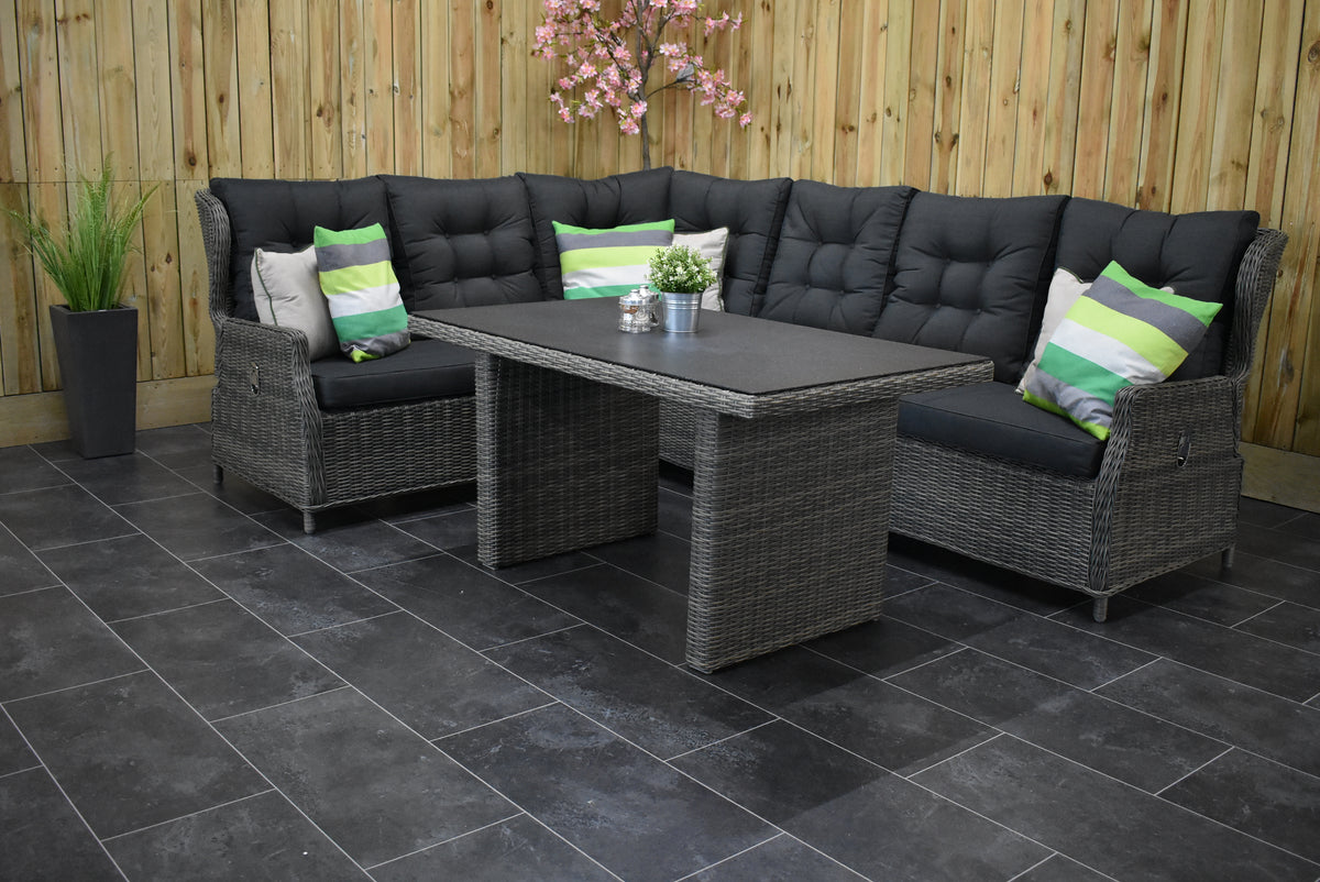 Barcelona Lounge Dining Hoekbank - Spraystone / Kobo Grey