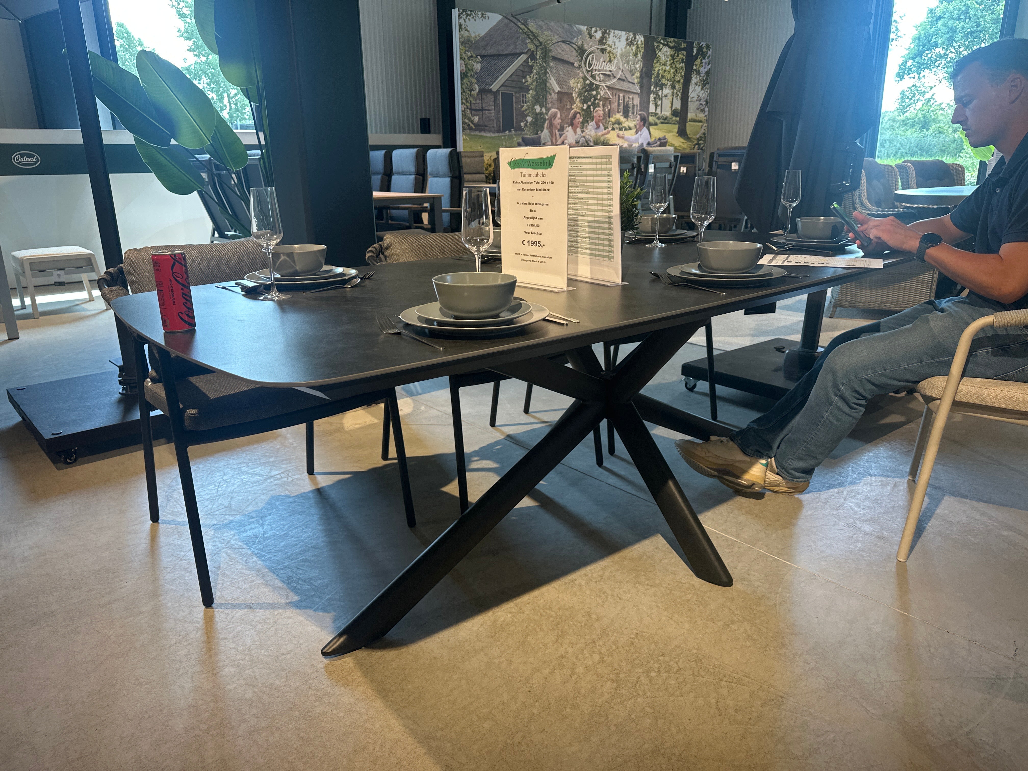 Marc Aluminium Tuintafel 220cm - Beige