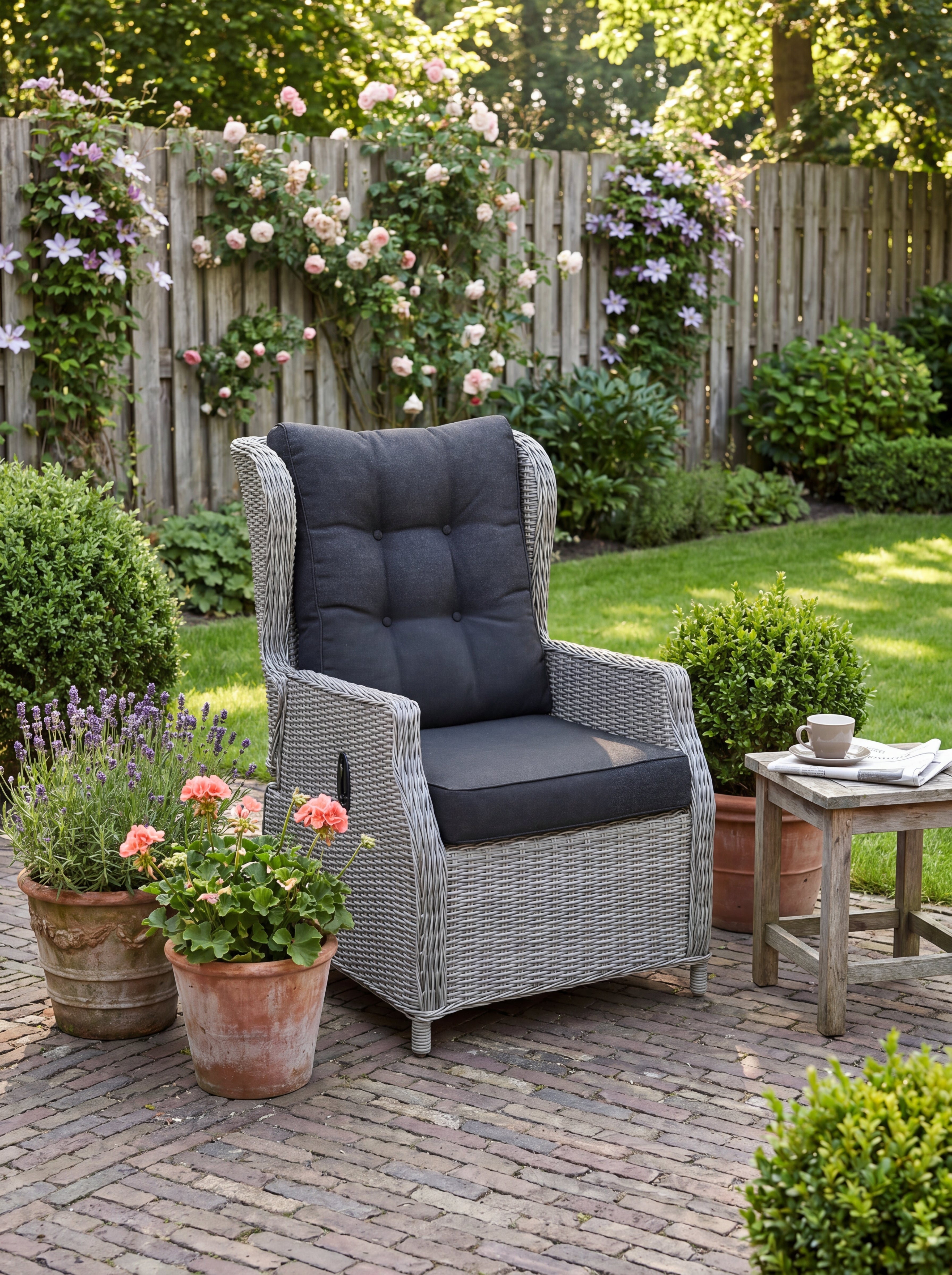 Barcelona Verstelbare Loungestoel - Light Kobo Grey