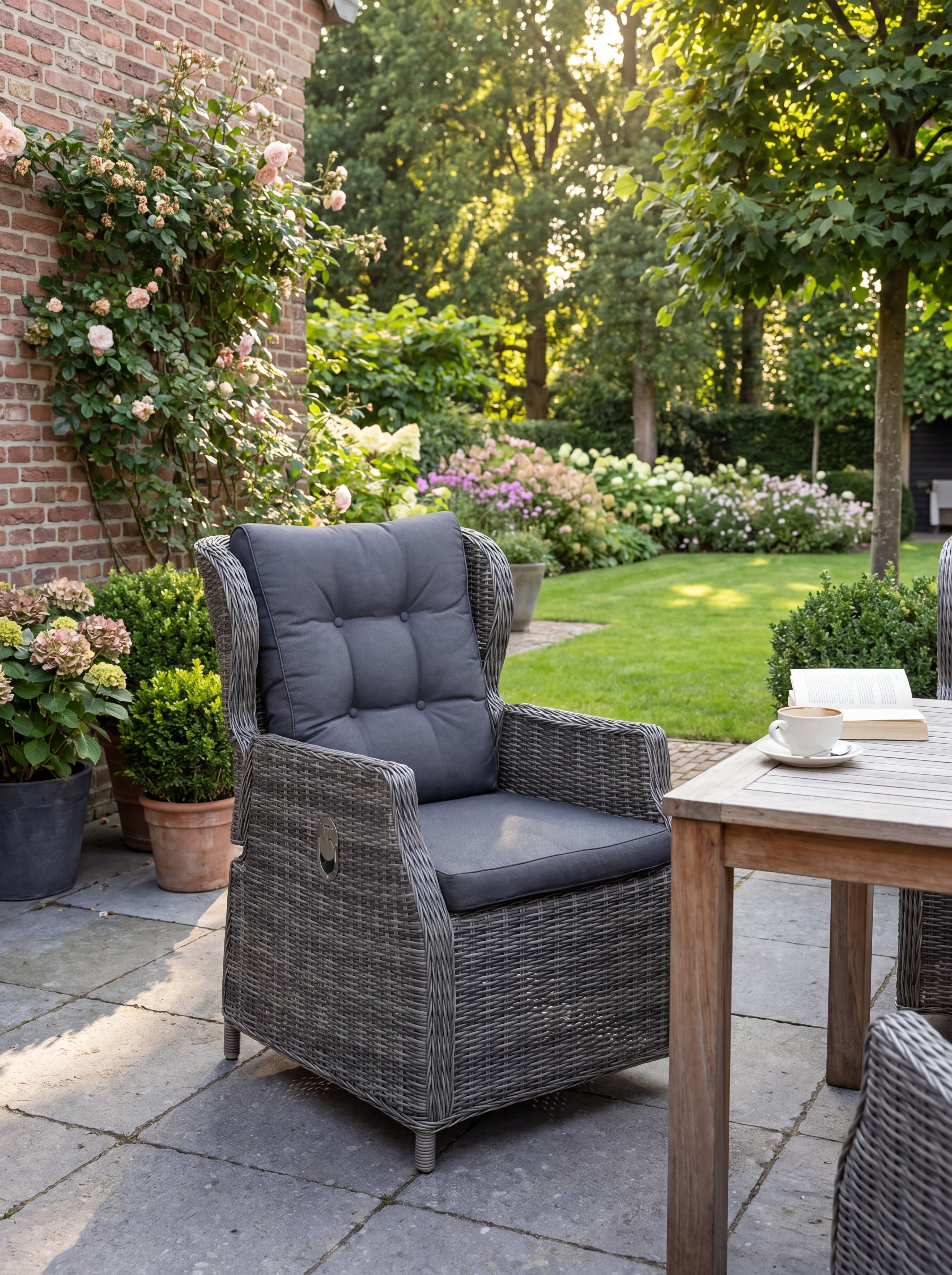 Barcelona Verstelbare Tuinstoel - Kobo Grey