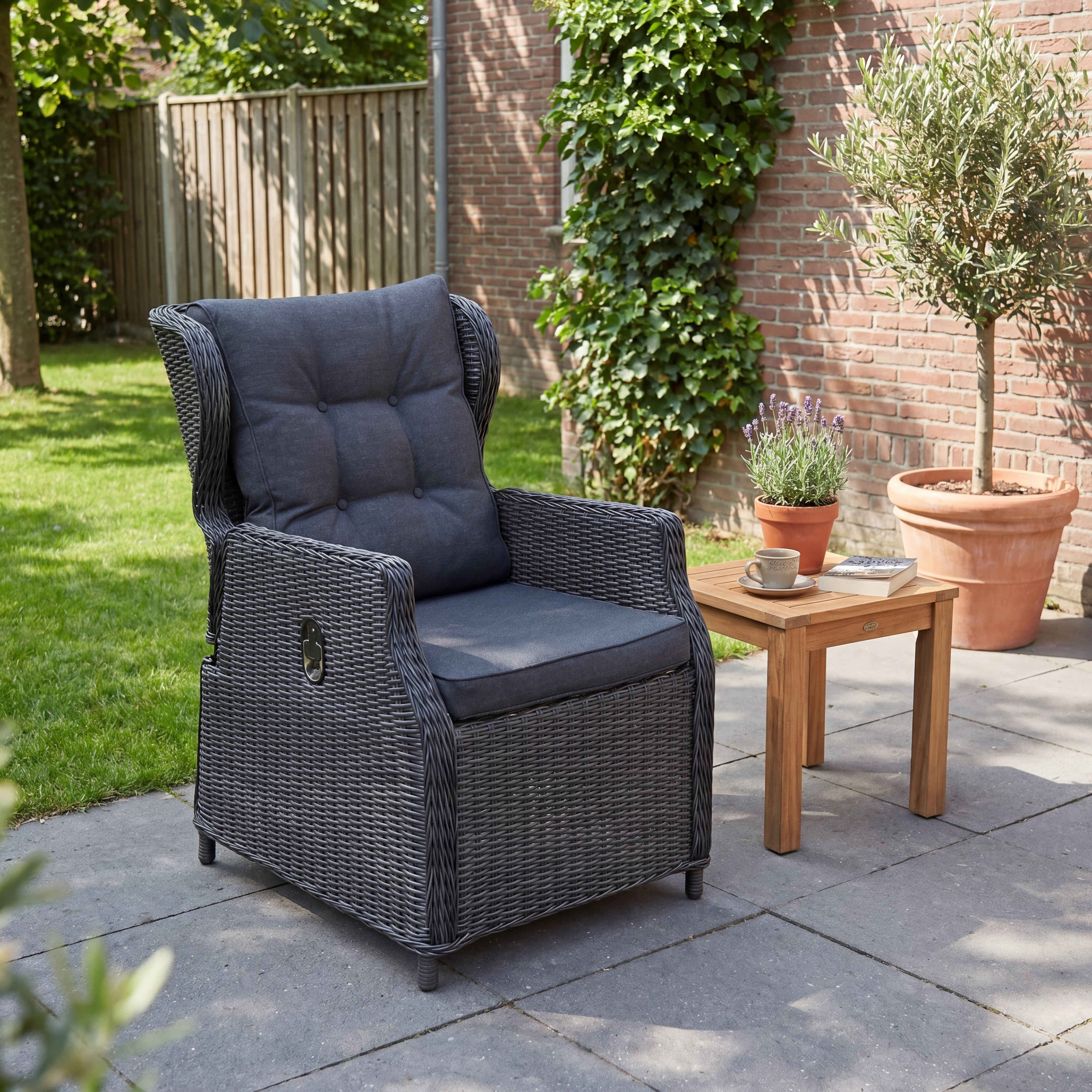 Barcelona Verstelbare Tuinstoel - Rock Grey