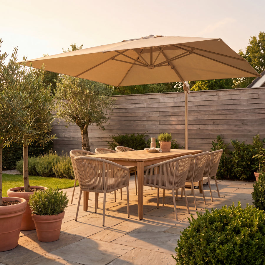 Zweefparasol 3 x 3 m - Platinum Challenger T2 - Sandstone Champagne