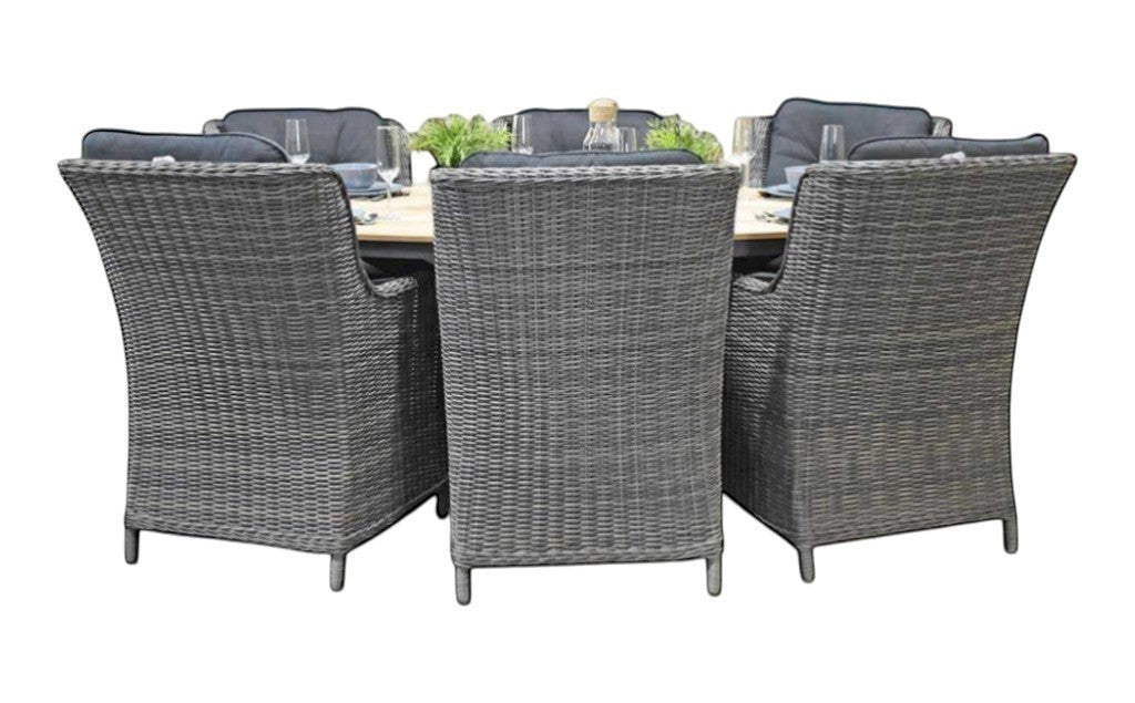 Akron-Darwin Tuinset 6 Personen - Teak / Kobo Grey