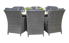 Akron-Darwin Tuinset 6 Personen - Teak / Kobo Grey