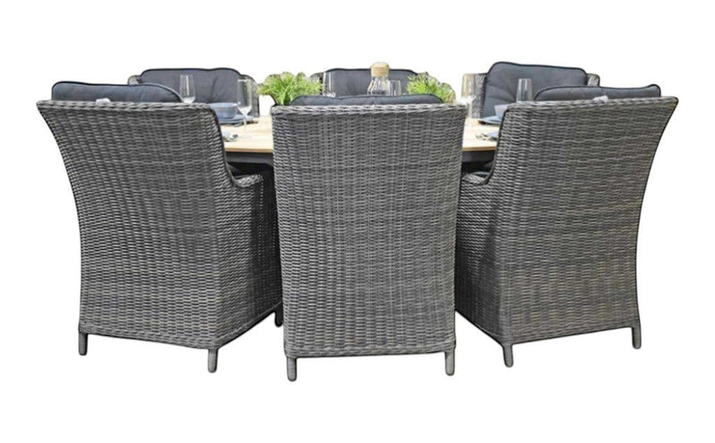 Akron-Darwin Tuinset 6 Personen - Teak / Kobo Grey