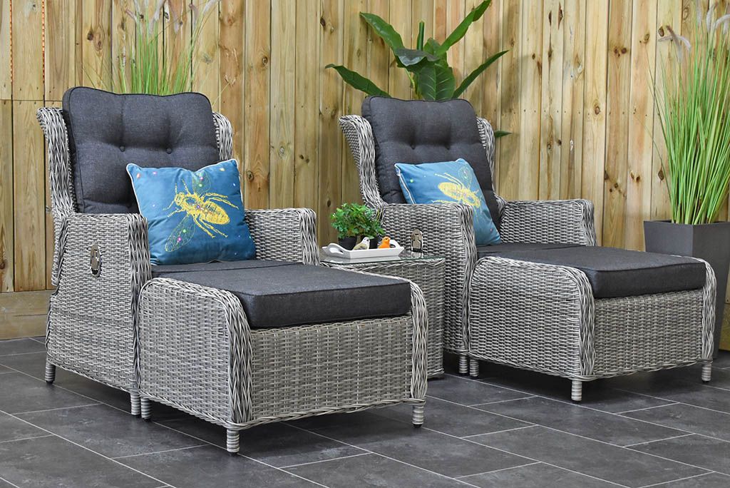 Alicante verstelbare loungeset Light Kobo Grey - opstelling - Outnest