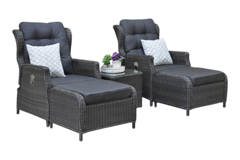 Alicante Verstelbare Loungeset - Rock Grey