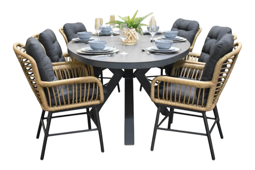 Akron-Carlton Tuinset 6 Personen - Keramisch blad