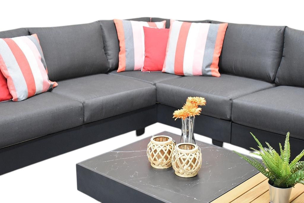 Athene Hoek Loungeset - Black / Rechts