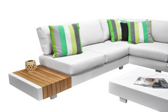 Athene Hoek Loungeset - White / Rechts