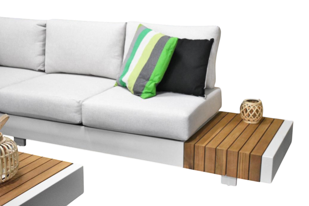 Athene Hoek Loungeset - White / Rechts