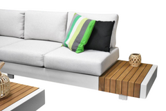 Athene Hoek Loungeset - White / Rechts