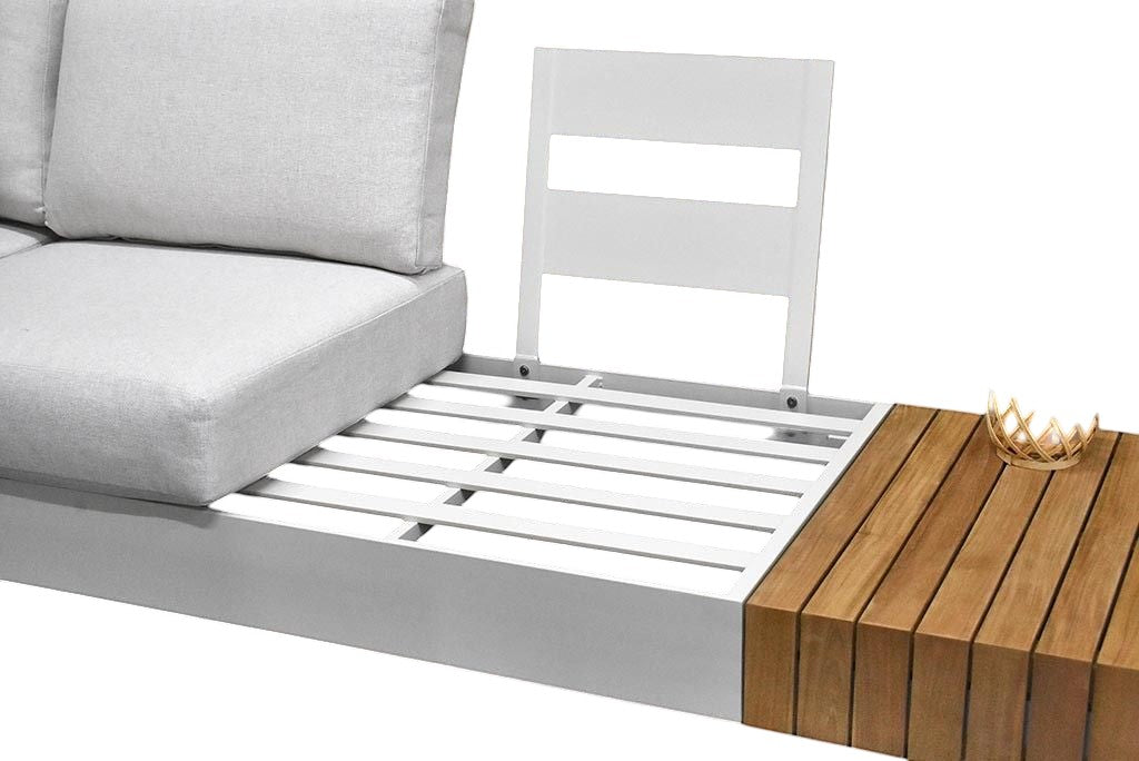 Athene Hoek Loungeset - White / Links