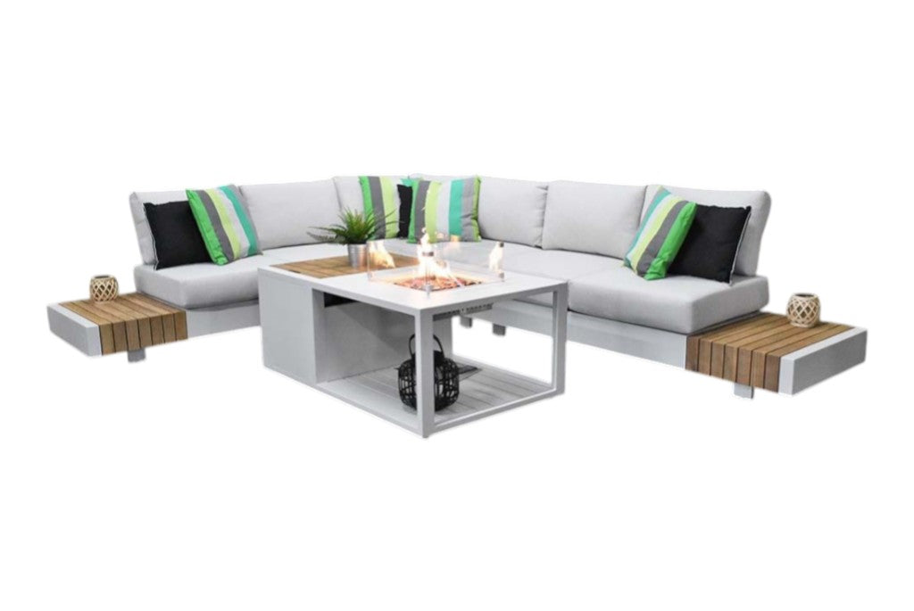 Athene Hoek Loungeset - White / Ja / Links