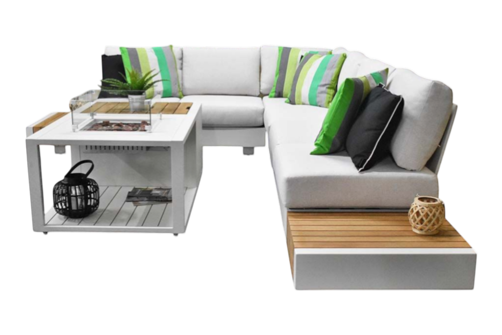 Athene Hoek Loungeset - White / Ja / Rechts