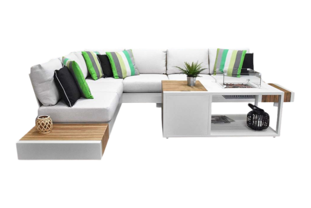 Athene Hoek Loungeset - White / Ja / Rechts