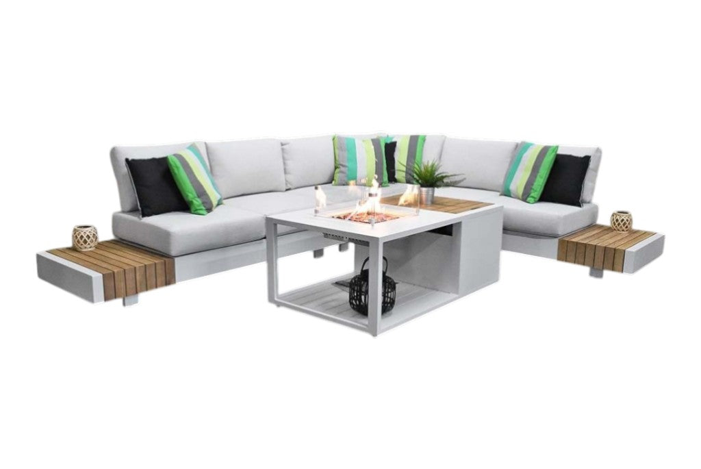 Athene Hoek Loungeset - White / Ja / Links