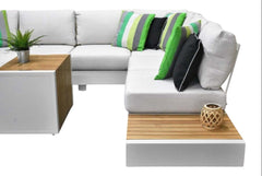 Athene Hoek Loungeset - White / Ja / Links