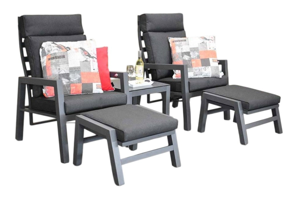 Atletico Verstelbare Loungeset - Dark Grey