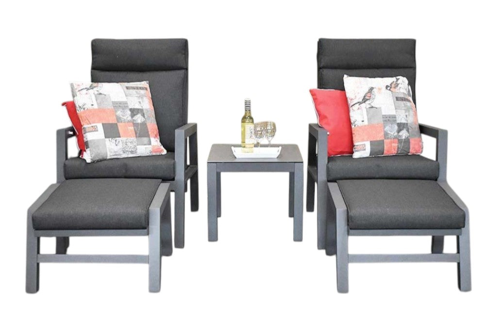 Atletico Verstelbare Loungeset - Dark Grey