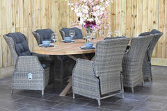 Balok Darwin tuinset 6 personen teak Kobo Grey - afbeelding 4 - Outnest