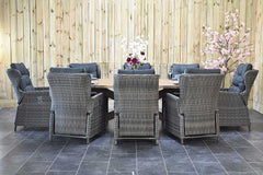 Balok Barcelona tuinset 8 personen teak Kobo Grey - afbeelding 2 - Outnest