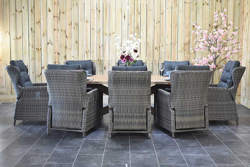 Balok Barcelona tuinset 8 personen teak Kobo Grey - afbeelding 2 - Outnest