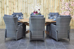 Balok Barcelona tuinset 6 personen teak Rock Grey - afbeelding 3 - Outnest