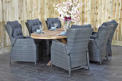 Balok Barcelona tuinset 6 personen teak Rock Grey - afbeelding 4 - Outnest