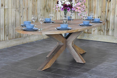 Balok ovale tuintafel 280 cm teak - afbeelding 4 - Outnest