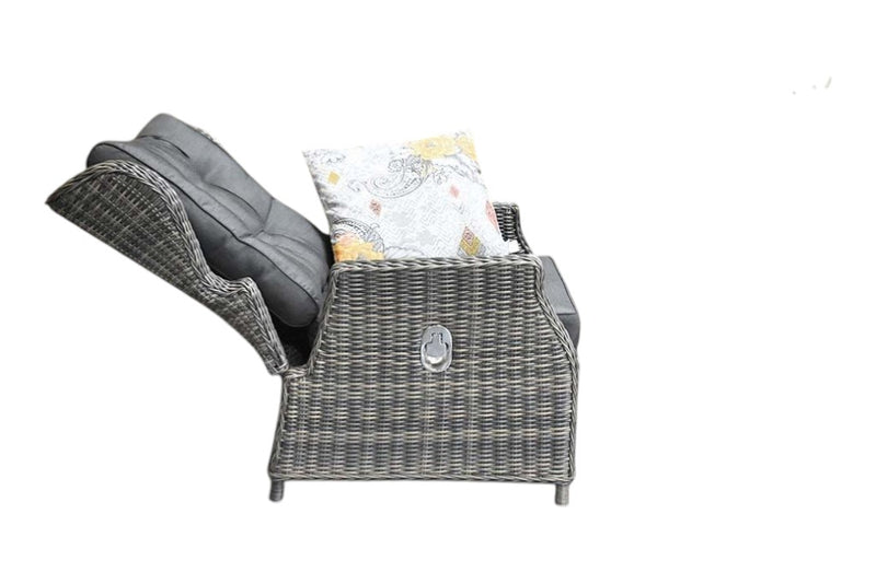 Barcelona Verstelbare Dining Loungeset 2-zits + 2 stoelen - Spraystone / Kobo Grey