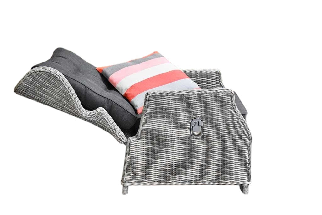 Barcelona Verstelbare Loungeset 2-zits + 2 stoelen - Light Kobo Grey