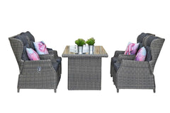 Barcelona Verstelbare Dining Loungeset - Kobo Grey