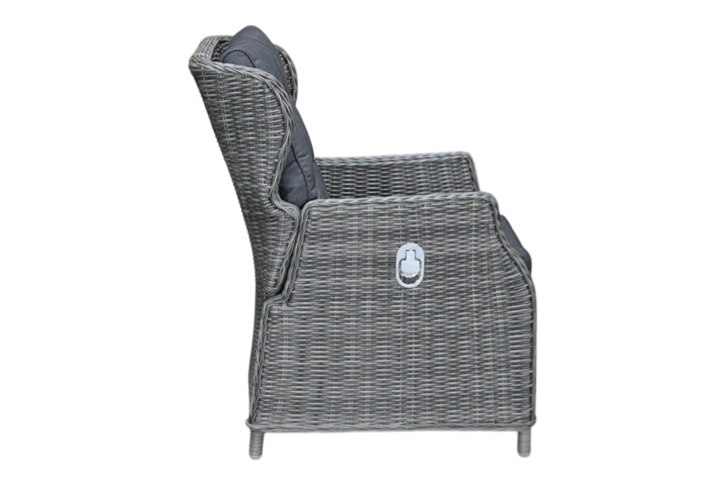 Surakarta-Barcelona verstelbare Tuinset 4 Personen - Kobo Grey