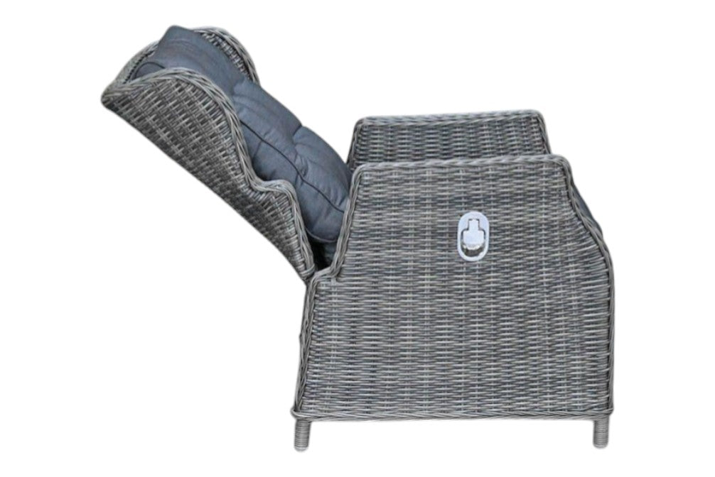 Surakarta-Barcelona verstelbare Tuinset 4 Personen - Kobo Grey