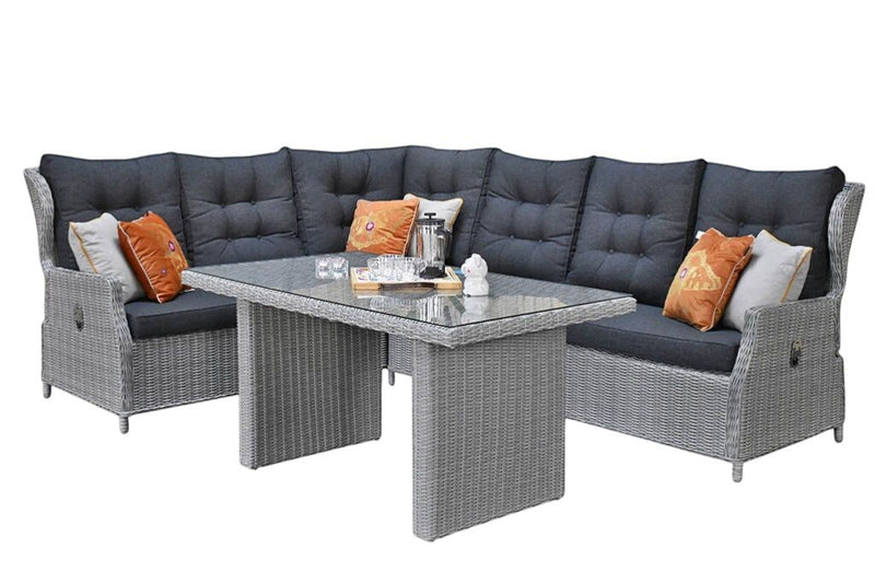 Barcelona Verstelbare Hoekbank XL - Light Kobo Grey