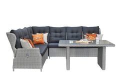 Barcelona Verstelbare Hoekbank XL - Light Kobo Grey