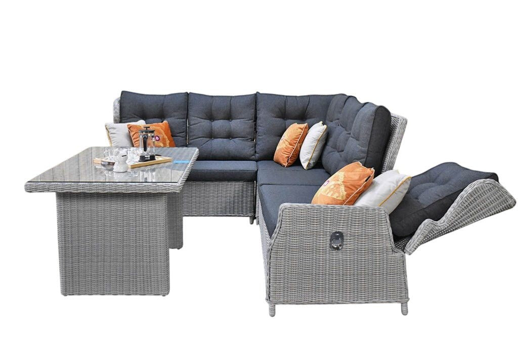 Barcelona Verstelbare Hoekbank XL - Light Kobo Grey