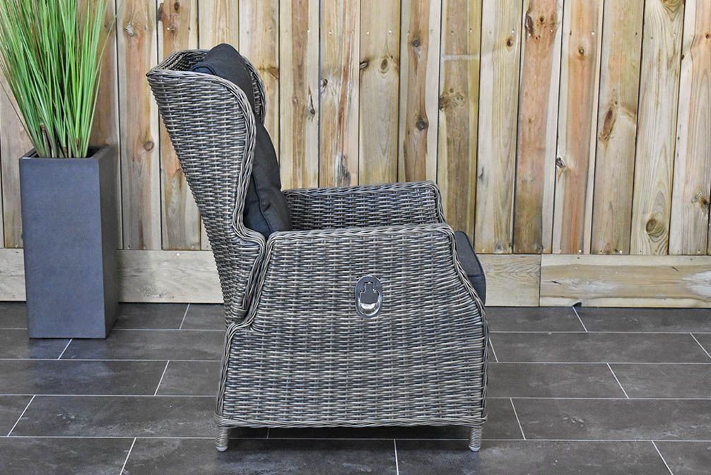 Barcelona Verstelbare Dining Loungeset 4 stoelen Kobo Grey - loungestoel - Outnest Prestige
