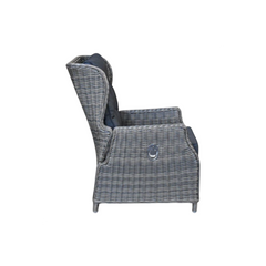 Barcelona Verstelbare Loungestoel - Kobo Grey