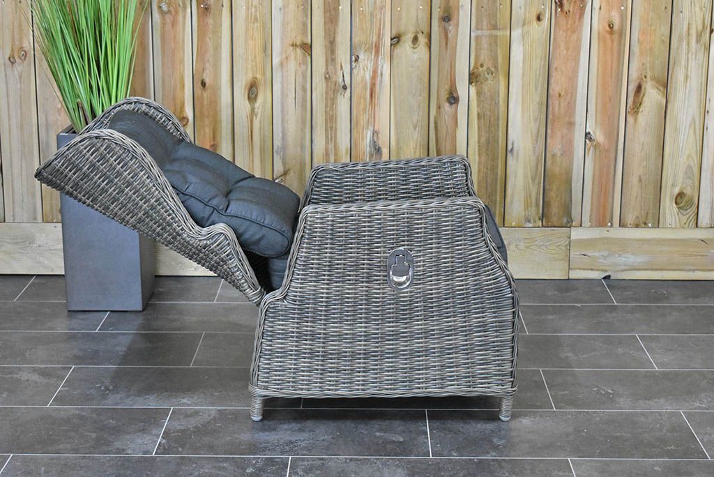 Barcelona Verstelbare Dining Loungeset 4 stoelen Kobo Grey - stoel detail - Outnest Prestige