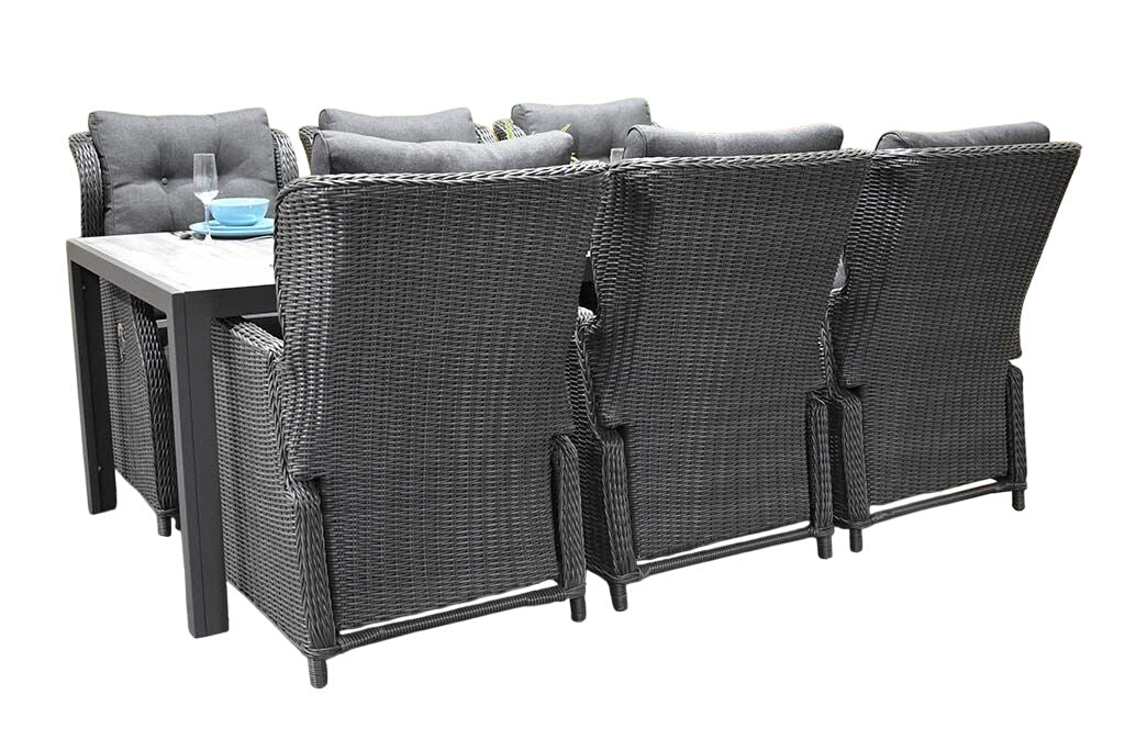 Bergamo-Barcelona verstelbare Tuinset 6 Personen