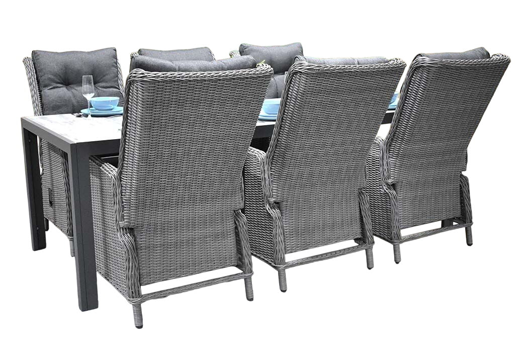 Bergamo-Marling verstelbare Tuinset 4 Personen