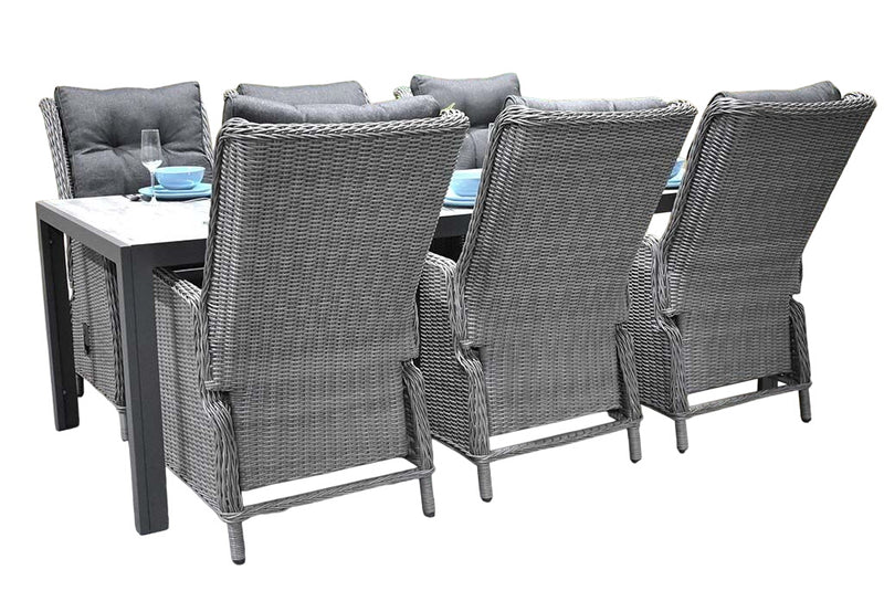 Bergamo-Marling verstelbare Tuinset 4 Personen