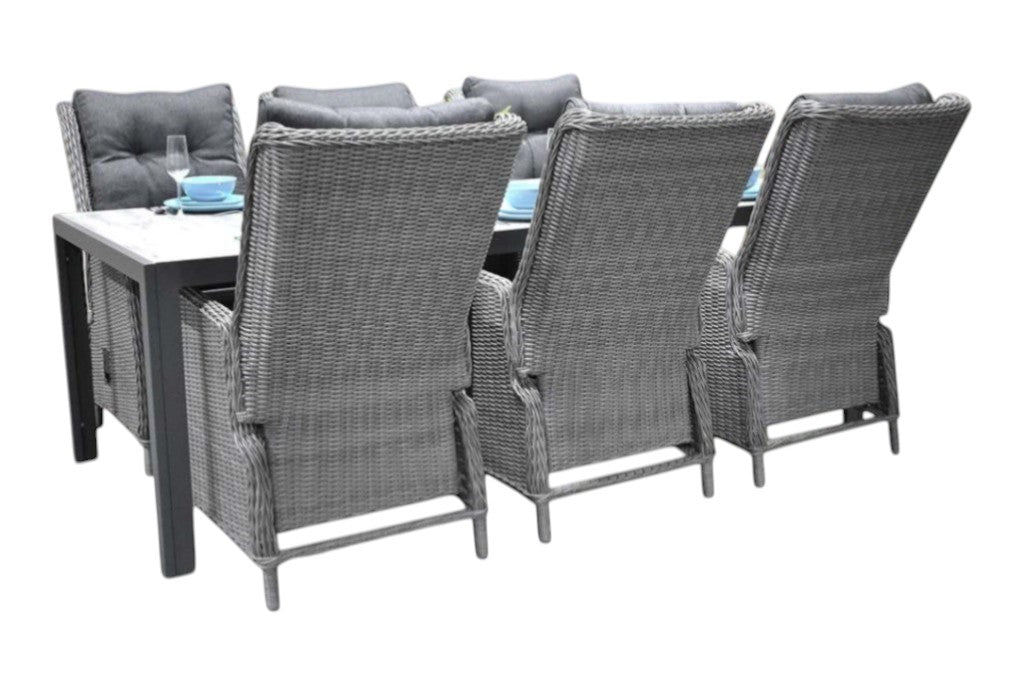 Bressano-Marling verstelbare Tuinset 6 Personen