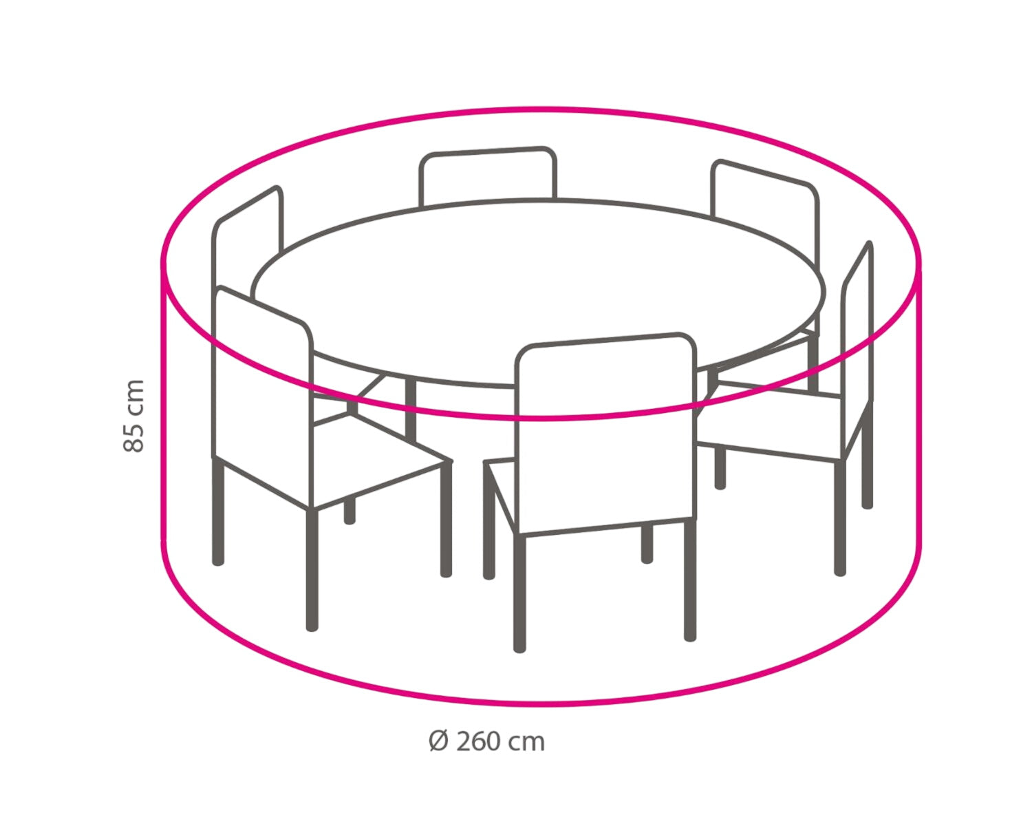 Brasil-Delano Tuinset 6 Personen - Glas / Natural Grey